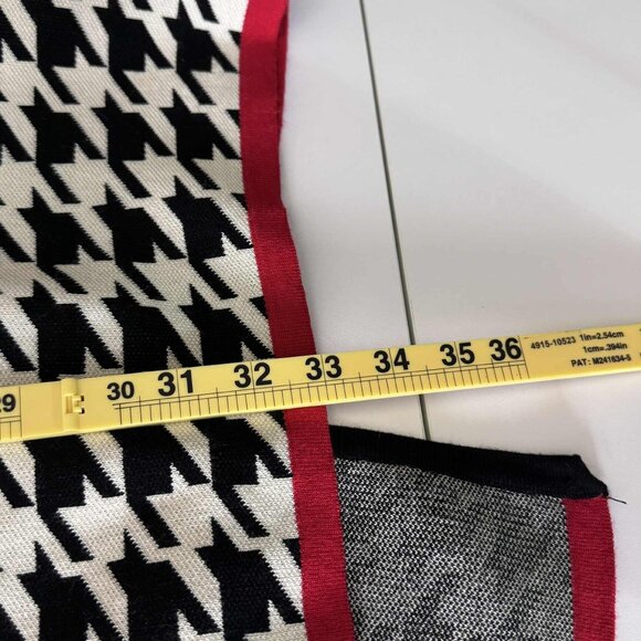 Venus Open Front Cardigan | Size L | Plaid & Houndstooth Knit Wrap Jacket - Picture 7 of 8